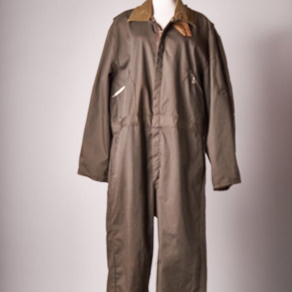 1960s Penneys Olive Green Insulated Jumpsuit Coveralls - Picture 1 of 12